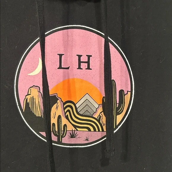 Lord Huron Sunset Pullover Hoodie Black 2022 Tour Adult large. Like new - Picture 2 of 3